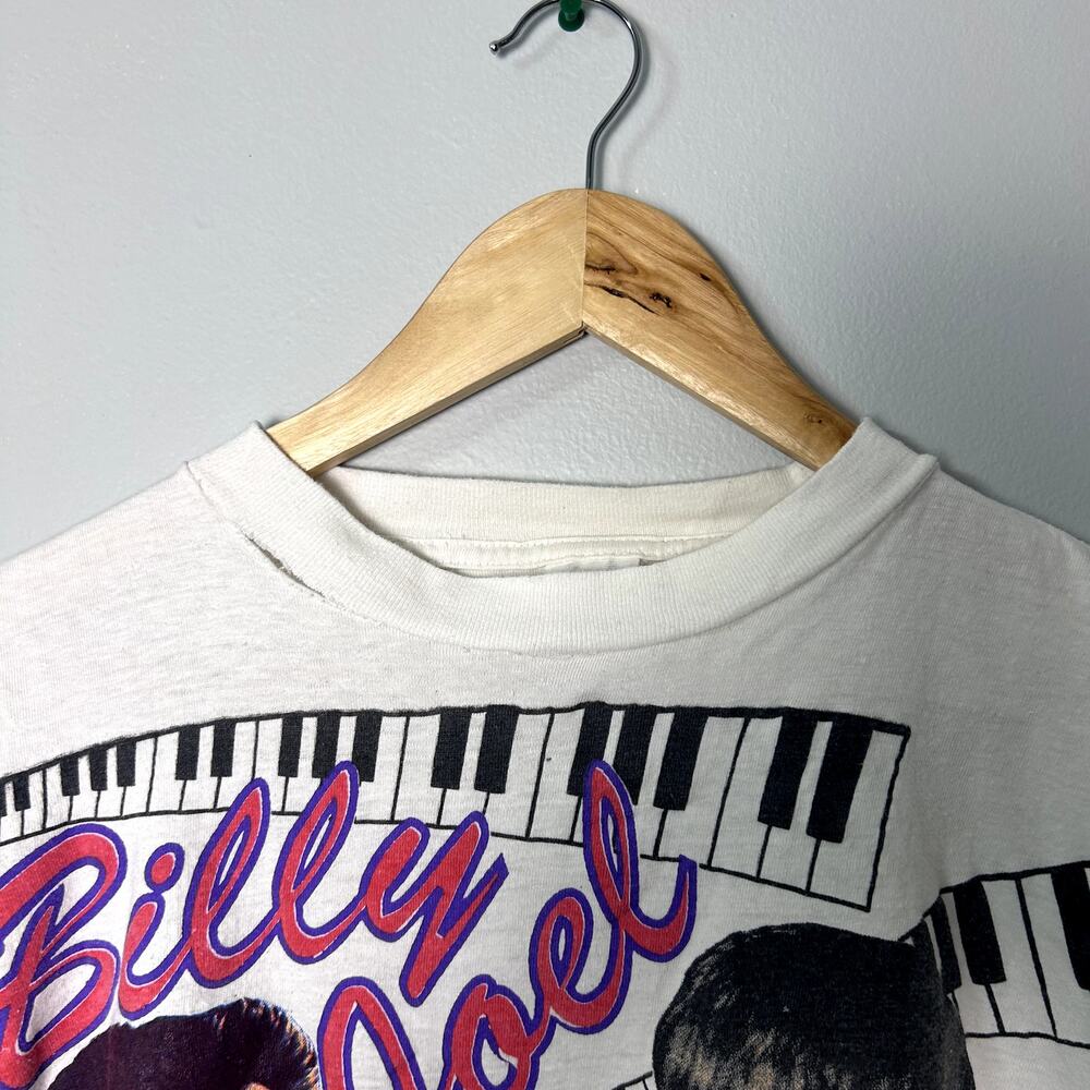 Vintage Elton John Billy Joel T-Shirt Pianoman Face to Face 94 90's Thrashed XL - Picture 10 of 12